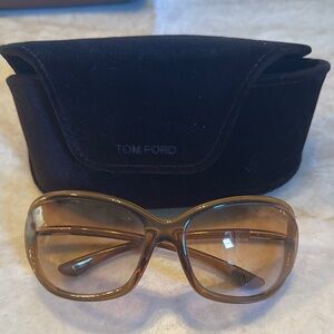 Tom Ford Brown Oversized Cat-Eye Sunglasses